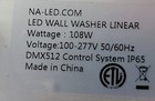 108w Led Wall Washer Light Ip65 Dmx512 Rgb Linear Architectural Lighting