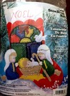 16  Design Works  nativity Stocking  Christmas Kit 5063 Felt Sequins Applique