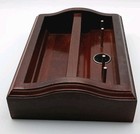 Wood Sewing Caddy Tray Thread Holder Cross Stitch With Pin Cushion Posts Vintage