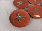 Vintage Otagiri Floral 6pc Coaster Set Japan