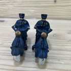 Lot Of 5 Antique Champion Cast Iron Police Motorcycle Toy Red Green Blue