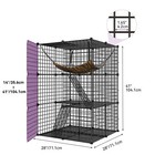 3 Tiers Kennels Pet Crate Cat Cage Indoor Cat Diy Cat Enclosures Metal Playpen