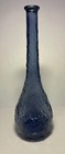 Vintage Empoli Italian Periwinkle Genie Bottle Glass Decanter   No Stopper