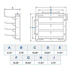 16-inch Square Automatic Gravity Shutter Louver Vent Silver 1-pack