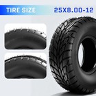 Set Of 2 25x8-12 Sport Atv Utv Tires All Terrain At 4pr 25x8x12 Tubeless