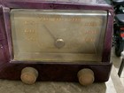 Rare Vintage 1950s Ge 400 Purple Bakelite Tube Radio Mcm Atomic Clock