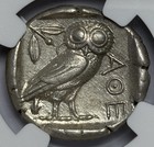 Attica Athens 440 Athenian Owl Ngc Choice Xf Ancient Silver Tetradrachm Coin 511