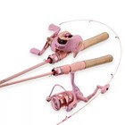 Pink Carbon Fishing Rod Combo With Baitcasting Reel For Women Sea Fishing