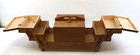 Vintage Accordion Style 3 Tier Fold Out Wooden Sewing Jewelry  Romania