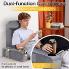 Moon Pine Reading Pillow  Memory Foam Backrest  Cup Holder  Phone Pocket