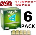6 X Nicorette Original Flavour Gum 4 Mg 210 Pieces  free Shipping From Usa 