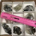 Chlorite   Amphibole In Quartz Crystal Khaplu Gilgit-baltistan Pakistan Lot Of 9