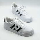 Adidas    breaknet 2 0    Kid   s   Youth Lifestyle Court Lace Shoes  white black  New