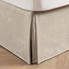 Pleated Waffle Weave Bed Skirt  Tailored Dust Ruffle 16 Inch Drop Easy Fit  M   