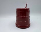 Vintage Deep Maroon  Bakelite Inkwell With Pen  1930s