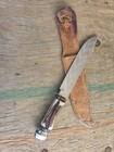 Vintage German 13  Bowie Knife Edge Mark Solingen Germany 485 Stag Handle Knife