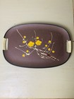 Super Cute Vintage Mcm Enesco Hand Painted Flower Tray Lot Of Two