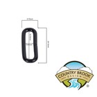 Country Brook Design   3 4 Inch Black Rectangle Metal Keeper  10 Pack