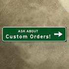 California One Way Five Sided Cutout Diecut Highway Road Street Sign 30x10