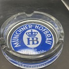 Vintage German Munchner Hofbrau Weltmarke - Glass Ashtray