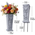 1 Pcs Grey Cemetery Grave Memorial Vase Spike Resin Angel Flowers Holder