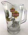Vintage Schmidt Beer Wildlife Series Heavy Glass Pitcher - Beautiful