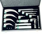 Premium Athentic Fiber Optic Laryngoscope Set Mac   Miller Set Of 18 Intubation