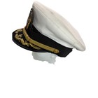 Vintage U s  Navy Commander Dress White Cap Bancroft Named Officer Military Hat