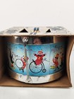 Vintage Chein Tin Marching Drum Toy   1712 Metal W Hardwood Drumsticks New Usa