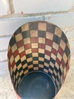 Vintage Hand-painted Primitive Coal Scuttle Umbrella Stand By P  Misgen