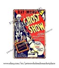 Poster Indoor Outdoor Garage Decor 1940s Spook Show Poster Metal Tin Sign