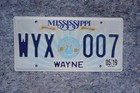 2019 Mississippi Guitar License Plate   Wyx 007