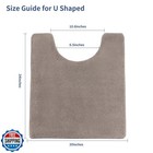 Minidear Toilet Rugs 20 x24  - U Shaped Camel Thick Memory Foam Contour Rugs 