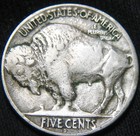 Full Horn Tougher Date 1916-d Buffalo Nickel 5   Free Shipping  Kn58un