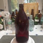 Pretty Ruby Red 1950 Quart Beer Bottle Anchor Hocking Glass No Deposit Nice