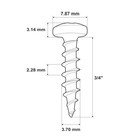 100 Pack Rok Hardware  8 X 3 4  Coarse Deep Thread Pan Head Screws Black Phos   