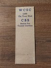 Vtg  Wcsc Cbs Radio Tv  Charleston  South Carolina Matchcover  j21 