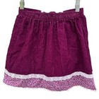 Vtg Prairie Skirt Gunne Sax Style Corduroy Calico Ditzy Floral Lace 6x Usa 70s