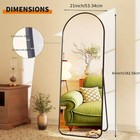 Stylish Arched Floor Standing Mirror Full Body Reflection Sturdy Stand