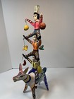 Heron Martinez Mendoza Stacked Acrobats On Mule Burro Pottery Sculpture Read