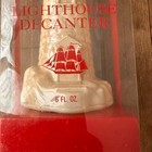 Vintage Old Spice After Shave 6oz Lighthouse Decanter Ceramic Beige Empty