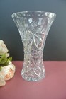 Vintage Cut Crystal Vase Pinwheel Star And Diamond Cut