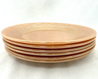 6 Vintage Fire King Luster Ware 9    Plates Peach Orange Laurel Leaf