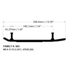 2 Sets Of Bottom Line 4  Carbides For Yamaha Tuner Skis Fits 2013-2022 Models