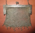 Antique 1920 s Small German Silver Art Nouveau Mesh Purse