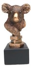 Ebros Exotic Australian Koala Bear Head Bust Statue Bronze Electroplated Finish