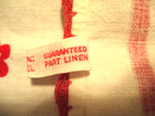Vintage Martex Kitchen Towel - Linen Blend - Red Geranium