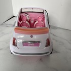 Mattel Barbie Doll And Fiat 500 White And Pink 2012 Retired
