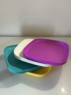 Vtg Tupperware Plastic Dish Set W  Tray Plates   Cups Assorted Colors