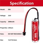 5x Er6 3 6v 2000mah Battery Replace For Er6 Otc Robot Plc Battery For M70 System